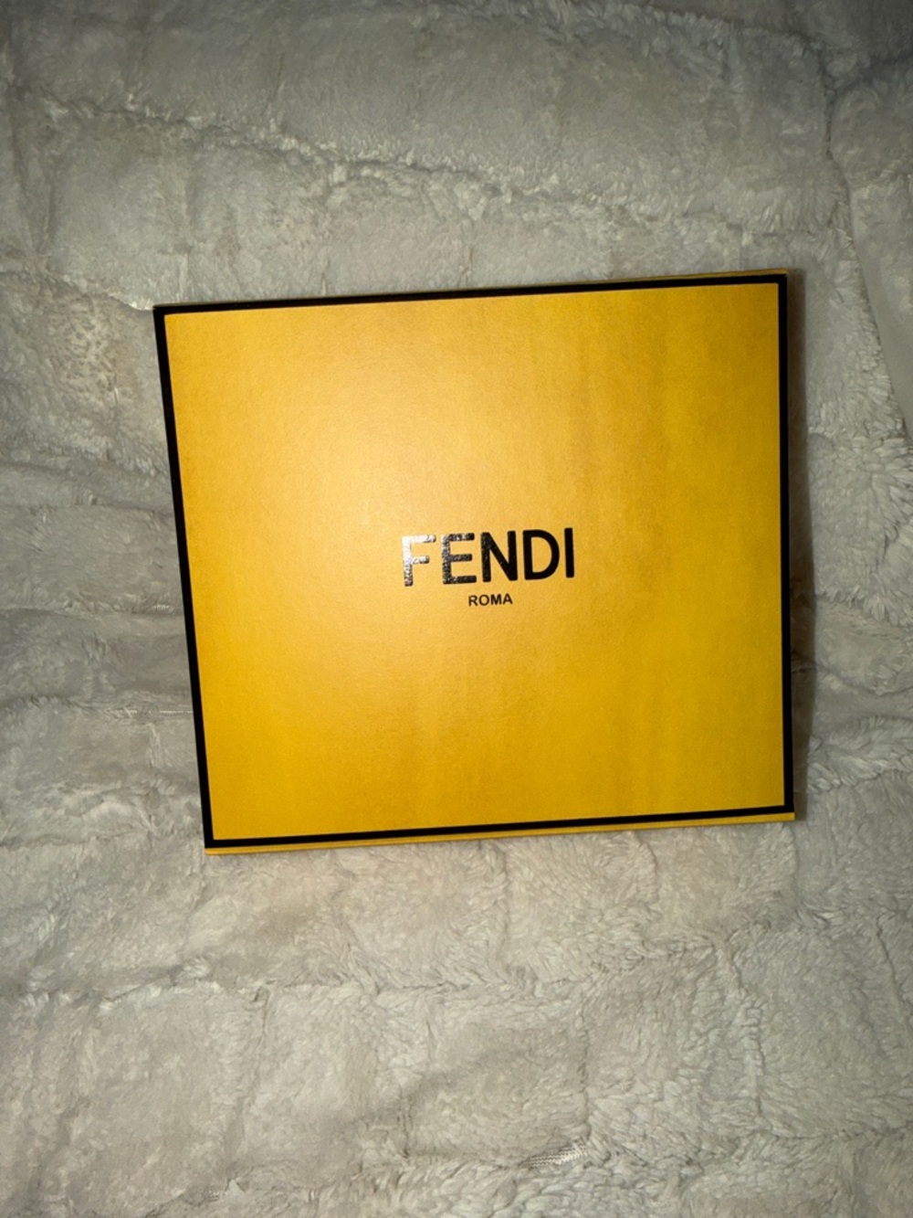 Fendi Yellow Gift Box with Black Trim